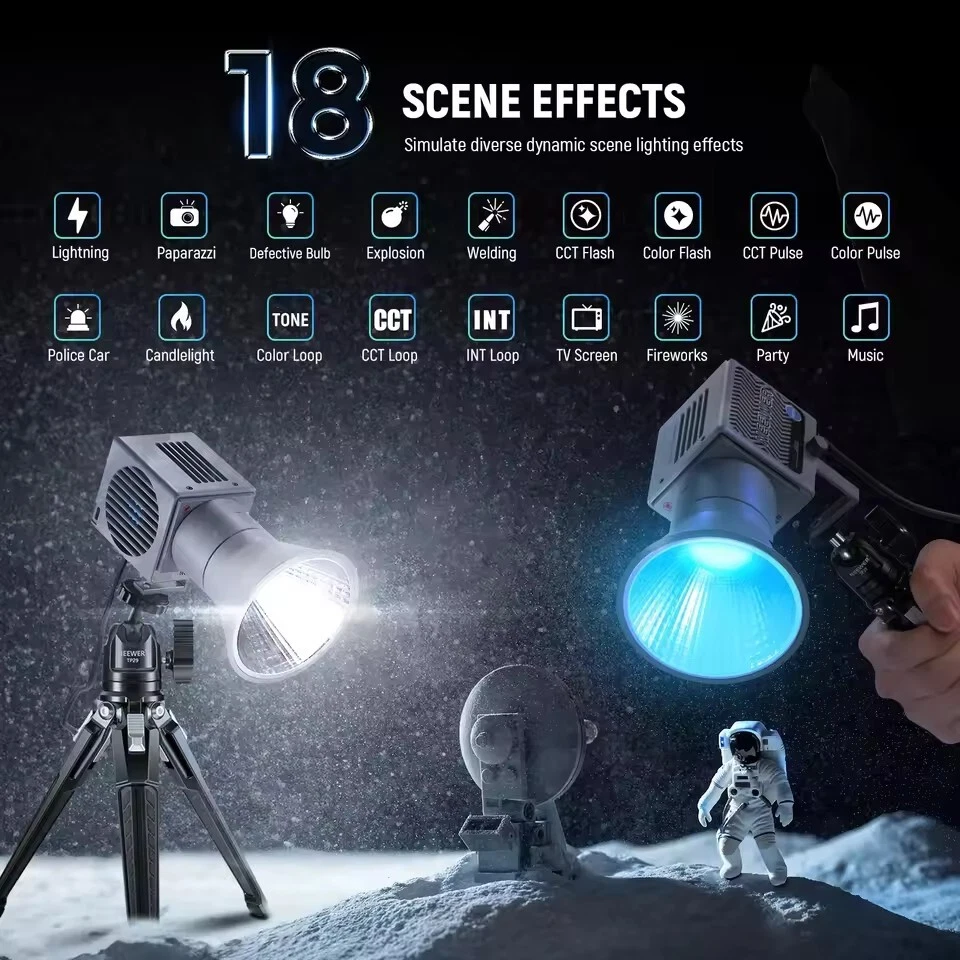 NEEWER HS60C 60W RGB Full Color Hand Led Video COB Light 2500K-6500K APP Control - Image 3 of 4