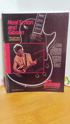NEAL SCHON JOURNEY GIBSON GUITARS  1985  ORIGINAL PRINT AD 11 X 8.5 E2