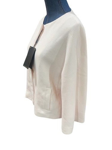 Massimo Dutti Woman’s Light Pink Pocketed Full Zip Jacket Size Large NWT - Picture 6 of 14