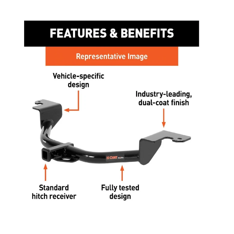 Curt Class 1 Trailer Hitch 11276 for Toyota Prius / Prius V / Prius Plug-In - Изображение 3 из 4