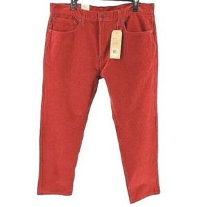 Levis Mens 502 Regular Taper Fit Rally Red Corduroy Cords Stretch Pockets Pants | eBay