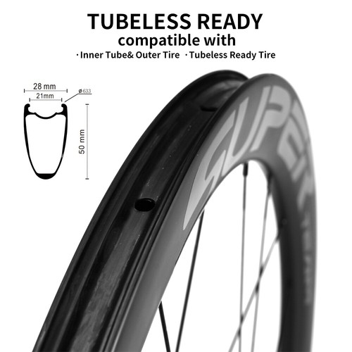 SUPERTEAM Scheibenbremsräder 700C Carbon Laufradsatz 50mm Scheibenbremse Rennrad Laufrad - Bild 9 von 11