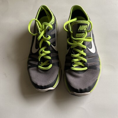 NIKE TRAINING Flex Supreme TR3 Sneakers Gray/Green Women s 7. 683138-200 SS-180