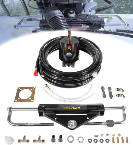 Boat Hydraulic Steering System Kit Marine Outboard Steering 150HP Outboard - Picture 2 of 9
