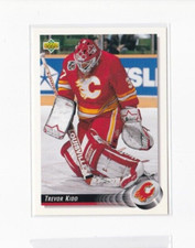 TREVOR KIDD 1992-93 UPPER DECK HOCKEY CARD-YOUR FLAMES LEGEND SHIPS FREE