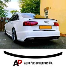 For Audi A6 S6 C7 Saloon Gloss Black Rear Boot Lip Spoiler Wing 2011-2018