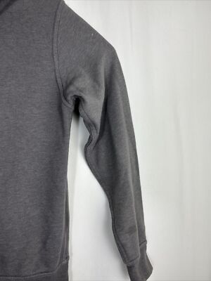 The North Face Mens Small Gray Pullover Hoodie Red Box Logo