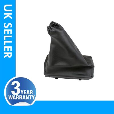 Aforce Auto Handbrake Gaiter For Vauxhall/Opel Corsa C & Combo 2000-2006 - Black Double Stitch Leather Look Interior Upgrade 10 thumbnail image
