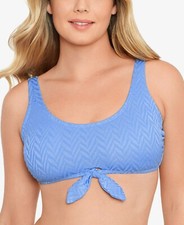 Salt  Cove Juniors' Tie-Front Bralette Bikini Top Swimwear Size Small