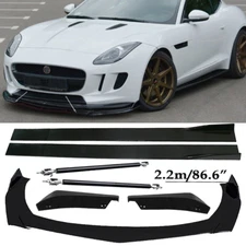 Front Bumper Lip Spoiler Splitter Car Body Rear For Jaguar XE XF XJ