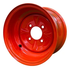 Set of 2 10x6 Wheel Replaces Kubota OEM Part #K3001-17300, Kubota Orange