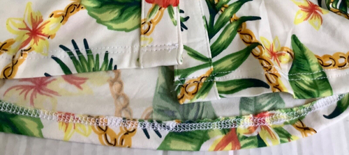 NEW dna Couture Womens Hibiscus Blouse M Floral Button Down Top Bottom Up Sleeve - Picture 6 of 17