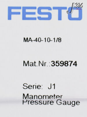 21964 FESTO REGULATOR VALVE W/ MANOMETER PRESSURE GAUGE (NEW) LR-1