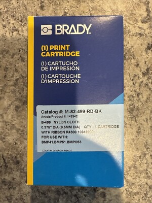 Brady M-82-499-RD-BK  Print Cartridge For BMP41,BMP51-BMP53