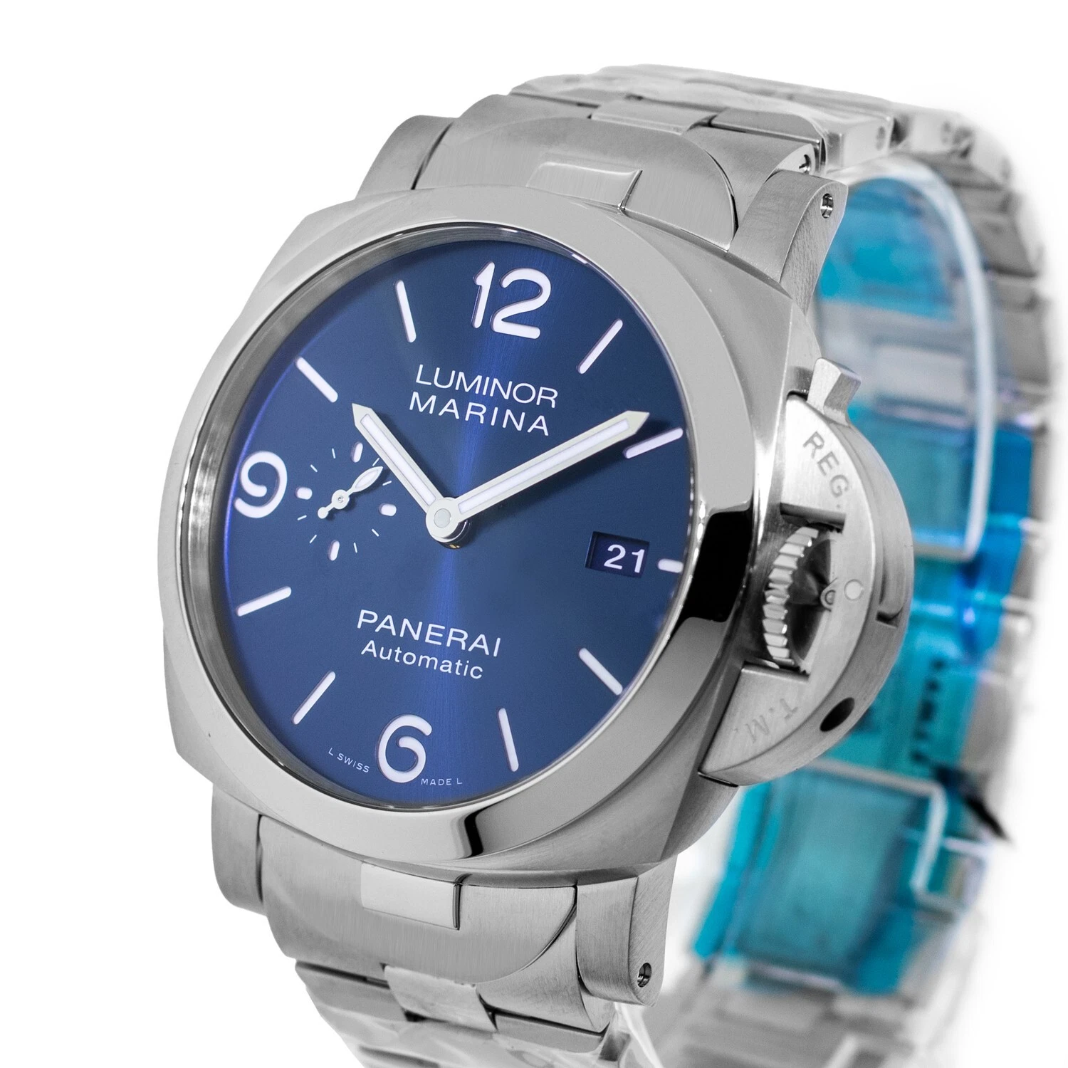 Panerai — Panerai Luminor Marina Specchio Steel Blue Arabic 44mm PAM01316
