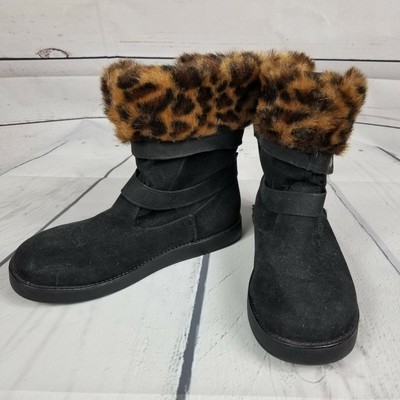 guess black fur boots
