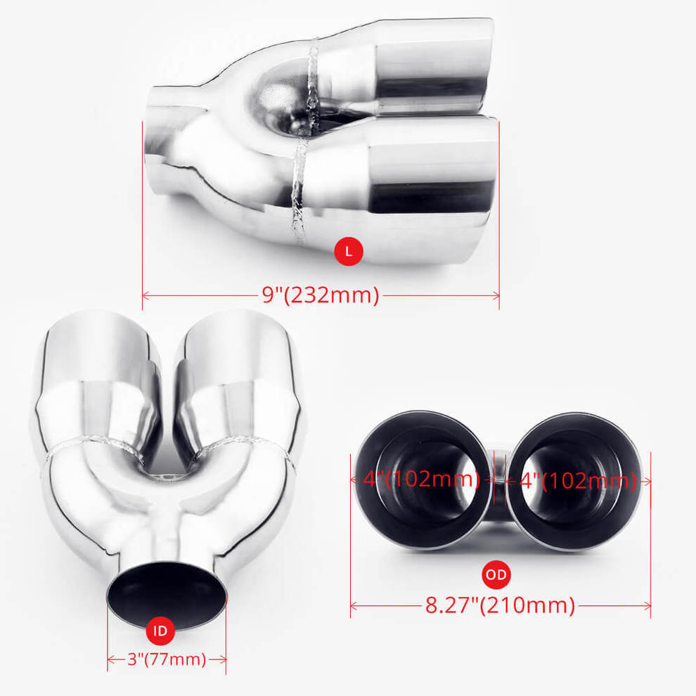 Jones Exhaust® JST30013C12 - Stainless Steel Round Non-Rolled Edge - Foto 13