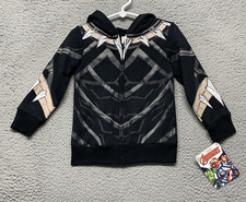 NEW Toddler Boys Hooded Sweat Jacket Marvel Avengers Size 2-T Black Gray READ