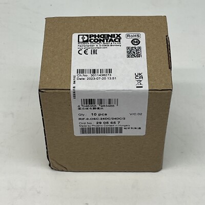 10pcs Phoenix Contact Relay Module 3A 2905657 RIF-0-OSC-24DC/24DC/2