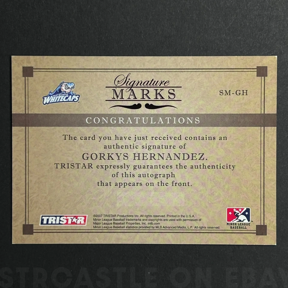Gorkys Hernandez 2007 TRISTAR Elegance - Signature Marks #SM-GH (AU, RC) - Image 2 of 3