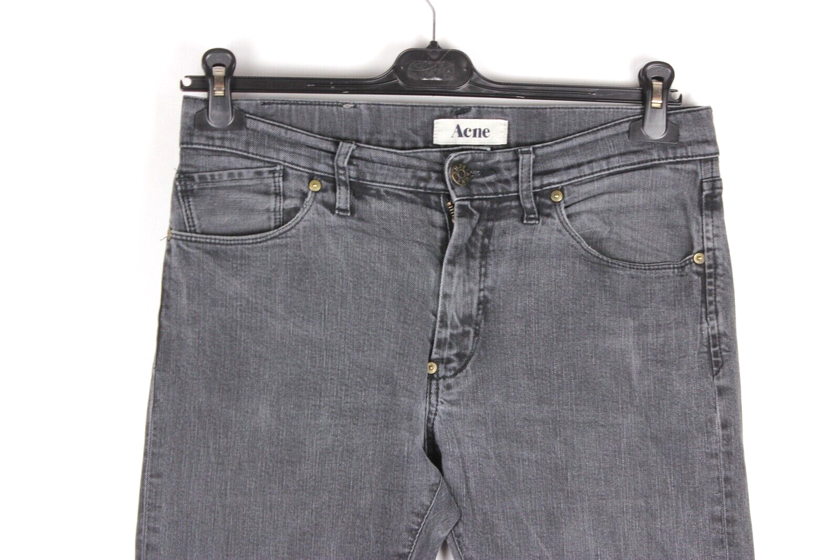 acne studios w30 l30 Ladies Acne Skin Wet Black Classic Slim Fit 