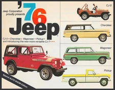 Jeep Corporation Proudly Presents '76 Jeep Vintage Car Advertising Poster