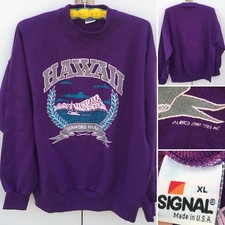 Vintage HAWAII Diamond Head Graphic Sweatshirt XL Signal Made In USA 80s 1980s