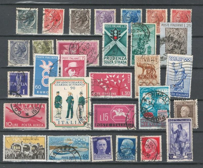 ITALY EUROPE COLLECTION POSTAL USED CLASSIC COMMEMORATIVES STAMPS LOT (ITA 368)