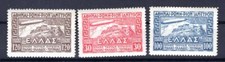 Zeppelin / Poste Aérienne Grèce 352/54 Lot MH Env. (AA1624