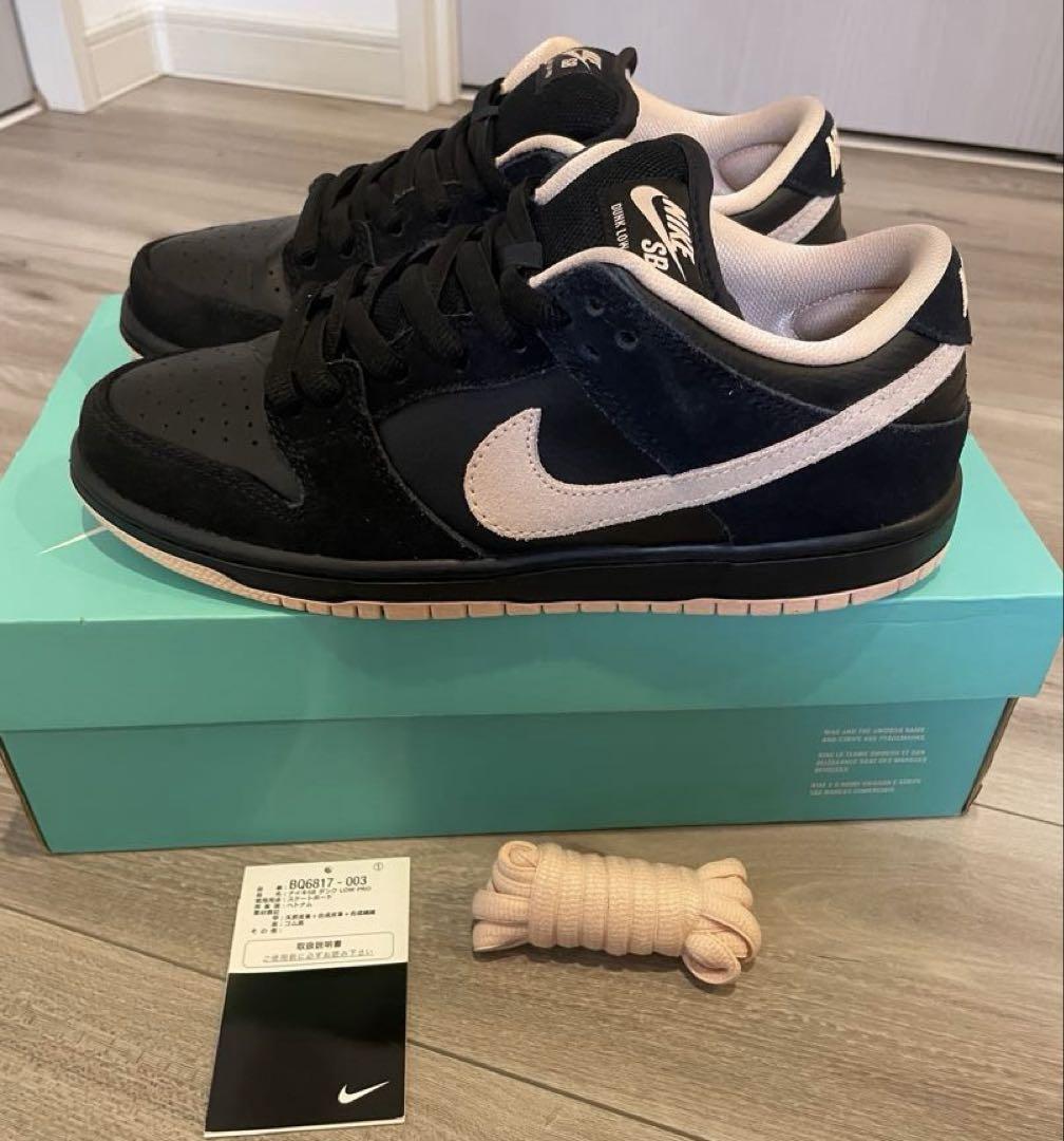 Nike SB Dunk Low Black Washed Coral Shoes 6.5US Black/Pink Used