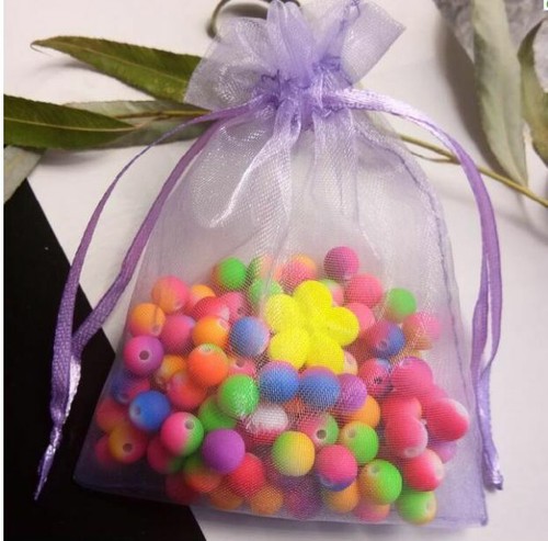 100 bolsas de regalo de organza fiesta boda de Navidad joyería caramelo artesanía bolsas de embalaje - Imagen 16 de 26