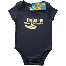 Image of The Beatles Kids Baby Grow: Yellow Submarine Logo & Sub OFFICIAL NEW