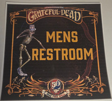 Grateful Dead - GD50 Fare Thee Well - Adhesive Vinyl Style Sign - Men's Room