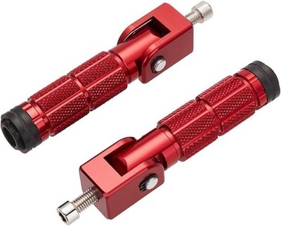 8mm Install Bolts Motorcycle Folding Footrests 90 Degree F Color: Red-Foldable