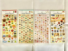 Sticker Set of 4 Washi Style Cute Japan Culture Designs Made in Japan kawaii