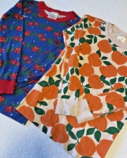 Two Hanna Andersson Girls 6-7 Pajama Tops 100 Cotton