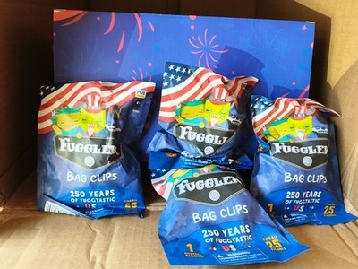 One Case of 24 Pieces USA 250 Years Fuggtastic Bag Clips Fuggler Rare Version