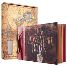 Our Adventure Book Photo Album 40 Page DIY Handmade Scrapbook Retro Kraft Album