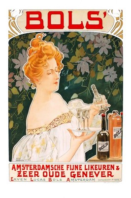   Vintage Bols' Amsterdam Poster - 24x36  - Premium Matte Paper 200gsm