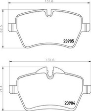 2x BREMBO Bremsbelagsatz, Scheibenbremse P 06 086 für MINI