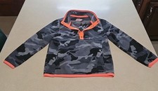 Boys Pullover Jacket Black/Grey Camo - Wonder Nation Size XS 4/5