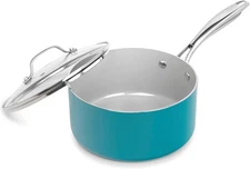 Gotham Steel 3Qt Ceramic Nonstick Saucepan with Lid, Oven & Dishwasher Safe