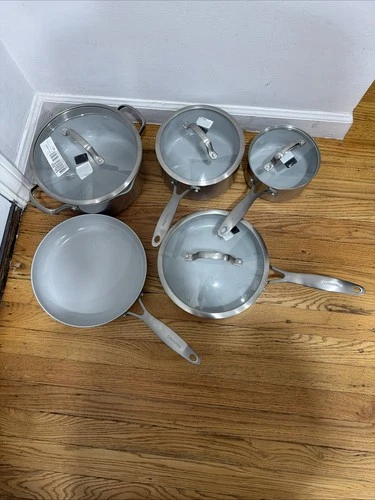 GreenPan Venice Pro 9 Piece Cookware Set, Stainless Steel Non-Toxic PFAS-Free