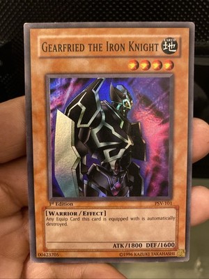 Yugioh Gearfried The Iron Knight PSV-101 1st Edition Super Rare