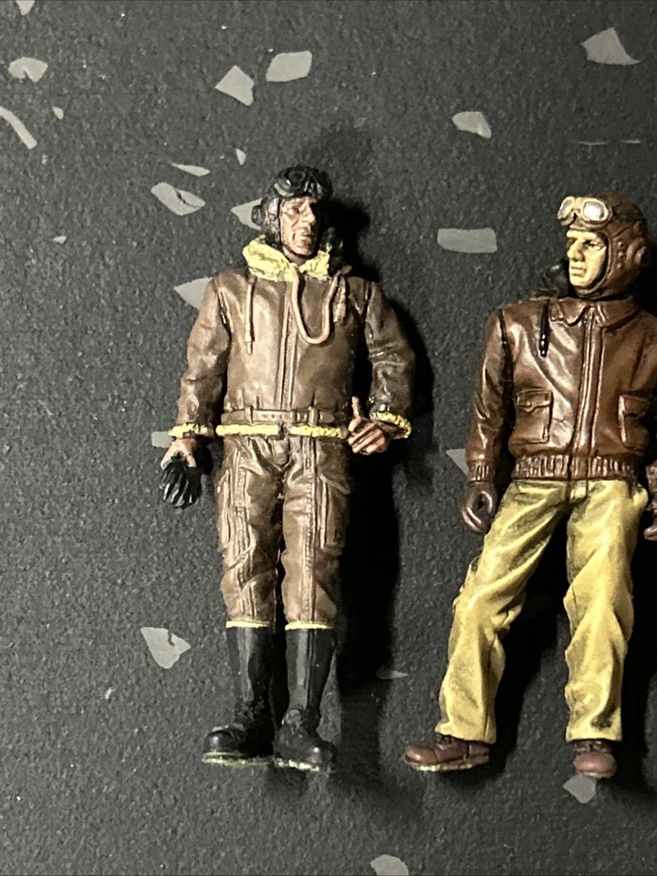 Forces of Valor 1:32 WWII Airplane Pilot Figures German British American 2.25” - Image 3 of 4