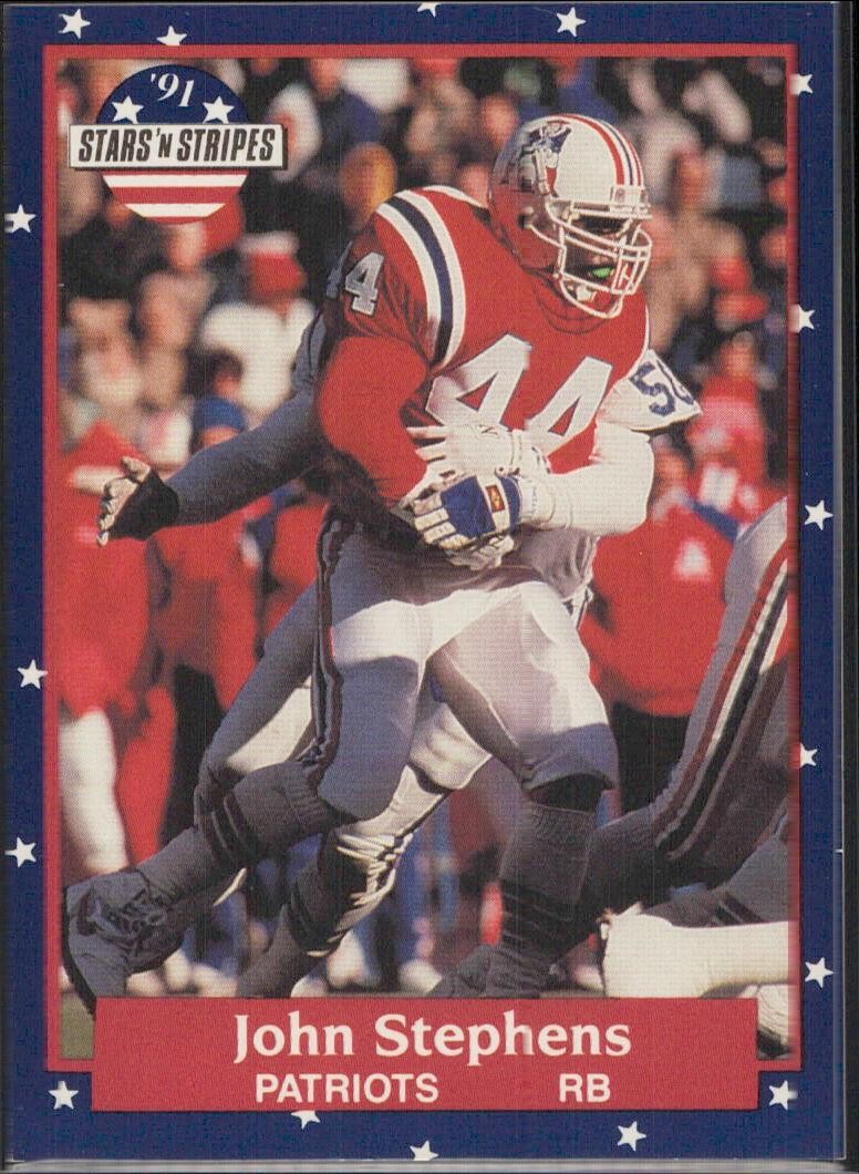 John Stephens 1991 Fleer Stars 'n Stripes #45 New England Patriots