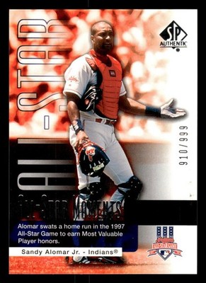 2004 SP AUTHENTIC SANDY ALOMAR JR. 168 ALL-STAR MOMENTS 910/999 INDIANS
