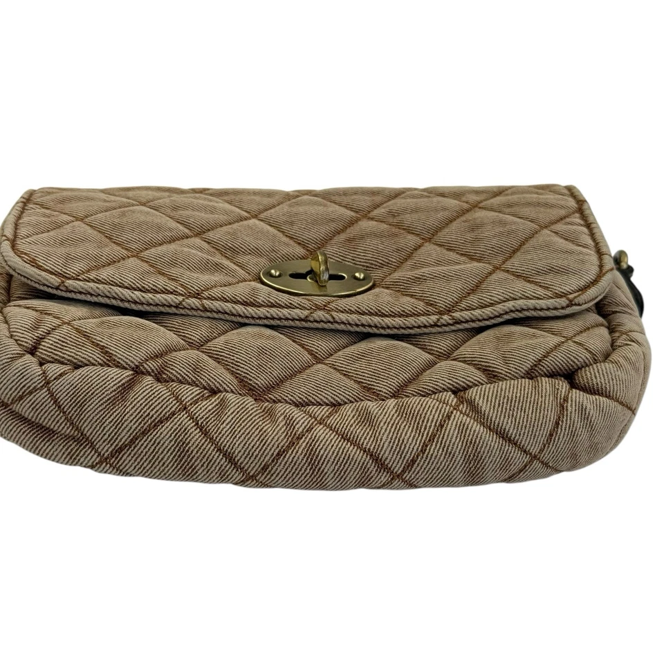 Patricia Nash Acolchado Denim Bonny Bandolera Galleta Bronceado Cartera SIN CORREAS Cartera Foto 4 de 4