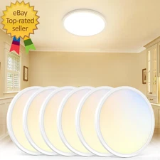6Pack 5 CCT LED Flush Mount Ceiling Light,12 Inch Dimmable Ultra-Thin LED Ceilin