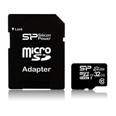 Silicon Power microSD Card 32GB Class 10 UHS-1 Compatible, Maximum Read Speed   